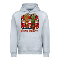 Heather Grey Merry christmas elfs Urban Hoodie - FaDigitalArtStudio