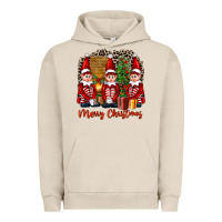 Pigment French Oak Merry christmas elfs Urban Hoodie - FaDigitalArtStudio