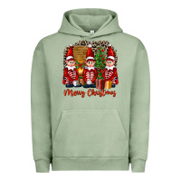Pigment Oil Green Merry christmas elfs Urban Hoodie - FaDigitalArtStudio
