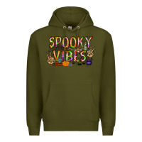 Army Green spooky vibes Premium Hoodie - RacoonDesign