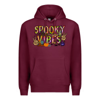 Burgundy spooky vibes Premium Hoodie - RacoonDesign