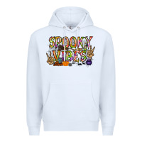 White spooky vibes Premium Hoodie - RacoonDesign