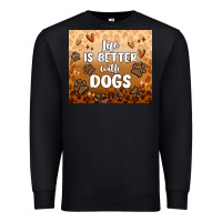 Black life is better with dogs Premium Sweatshirt - MaliasSmallBusiness