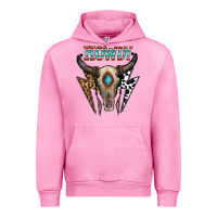 Fuchsia Pink howdy boho skull Urban Hoodie - CowhideDigitalArt