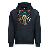 Navy howdy boho skull Urban Hoodie - CowhideDigitalArt