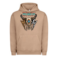 Pigment Burro howdy boho skull Urban Hoodie - CowhideDigitalArt
