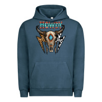 Pigment Midnight Navy howdy boho skull Urban Hoodie - CowhideDigitalArt