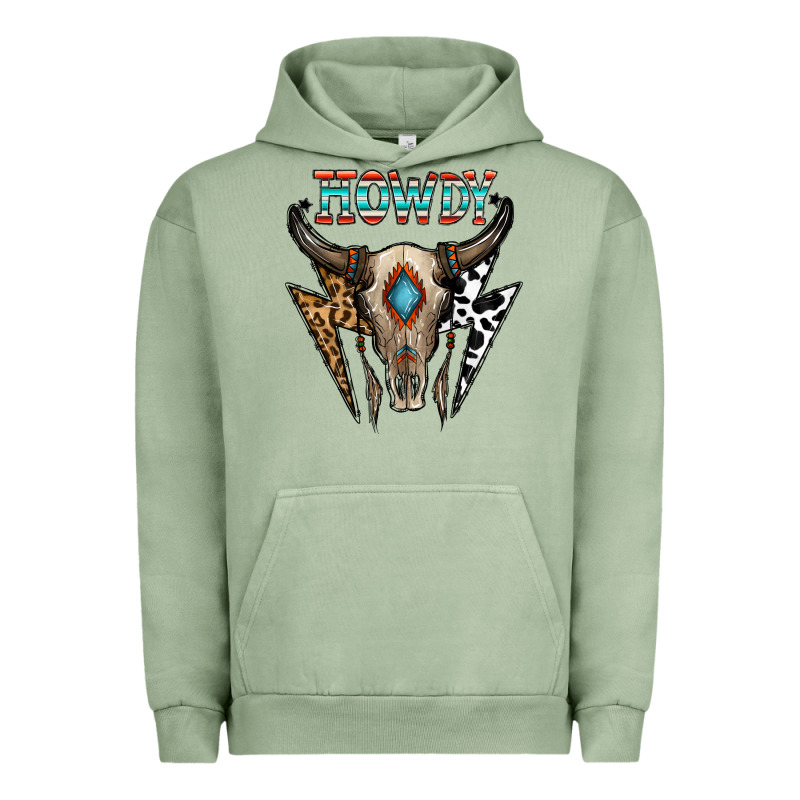 Howdy Boho Skull Urban Hoodie by CowhideDigitalArt | Teevron