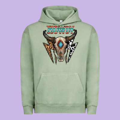 Howdy Boho Skull Urban Hoodie Designed By Cowhidedigitalart