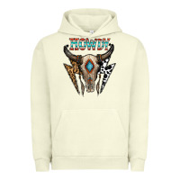 Pigment Pistachio howdy boho skull Urban Hoodie - CowhideDigitalArt