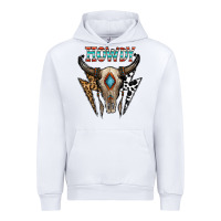 White howdy boho skull Urban Hoodie - CowhideDigitalArt