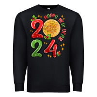 Black happy new year 2024 Premium Sweatshirt - MaliasSmallBusiness