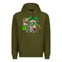 Army Green Charolais St. Patrick's Day Premium Hoodie - OliviaCreatesArt