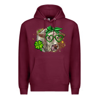 Burgundy Charolais St. Patrick's Day Premium Hoodie - OliviaCreatesArt