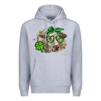 Heather Grey Charolais St. Patrick's Day Premium Hoodie - OliviaCreatesArt