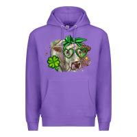 Purple Charolais St. Patrick's Day Premium Hoodie - OliviaCreatesArt