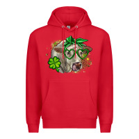 Red Charolais St. Patrick's Day Premium Hoodie - OliviaCreatesArt