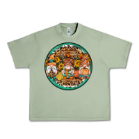 Oil Green fall gnomes round earrings 4 Urban Heavy Tee - Artiststas