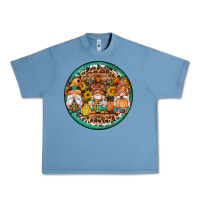 Pebble Blue fall gnomes round earrings 4 Urban Heavy Tee - Artiststas