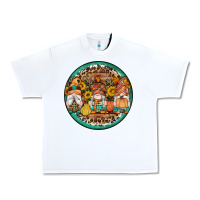 White fall gnomes round earrings 4 Urban Heavy Tee - Artiststas