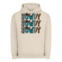 Pigment French Oak howdy howdy howdy Urban Hoodie - CowhideDigitalArt