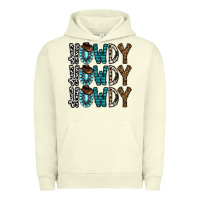 Pigment Pistachio howdy howdy howdy Urban Hoodie - CowhideDigitalArt