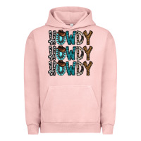 Pigment Salmon howdy howdy howdy Urban Hoodie - CowhideDigitalArt