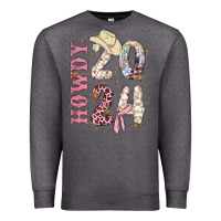 Charcoal Heather howdy 2024 Premium Sweatshirt - MaliasSmallBusiness