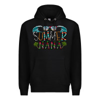 Black summer nana Premium Hoodie - CowhideDigitalArt