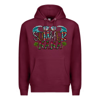 Burgundy summer nana Premium Hoodie - CowhideDigitalArt