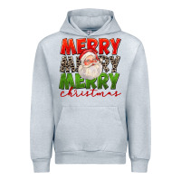 Heather Grey Merry Christmas Santa Urban Hoodie - FaDigitalArtStudio