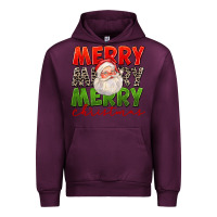 Mauve Wine Merry Christmas Santa Urban Hoodie - FaDigitalArtStudio