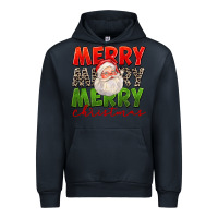 Navy Merry Christmas Santa Urban Hoodie - FaDigitalArtStudio