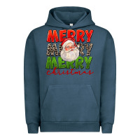 Pigment Midnight Navy Merry Christmas Santa Urban Hoodie - FaDigitalArtStudio