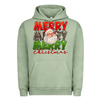 Pigment Oil Green Merry Christmas Santa Urban Hoodie - FaDigitalArtStudio