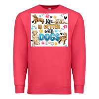 Cardinal life is better with dogs Premium Sweatshirt - MaliasSmallBusiness