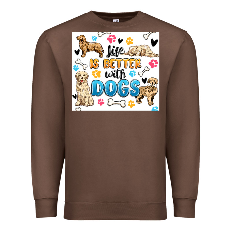 Life Is Better With Dogs Premium Sweatshirt by MaliasSmallBusiness | Teevron