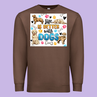 Premium Sweatshirt life is better with dogs