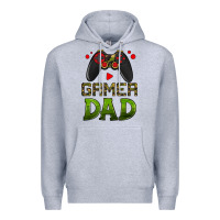 Heather Grey gamer dad Premium Hoodie - HRA Design Shop