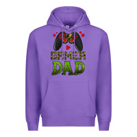 Purple gamer dad Premium Hoodie - HRA Design Shop