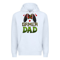 White gamer dad Premium Hoodie - HRA Design Shop