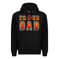 Black proud dad Premium Hoodie - HRA Design Shop