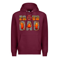 Burgundy proud dad Premium Hoodie - HRA Design Shop