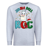 Heather Grey jingle bell roc Premium Sweatshirt - MaliasSmallBusiness