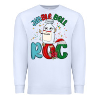 White jingle bell roc Premium Sweatshirt - MaliasSmallBusiness