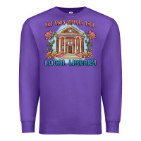 Purple hot girls support their local library Premium Sweatshirt - MaliasSmallBusiness