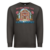 Smoke hot girls support their local library Premium Sweatshirt - MaliasSmallBusiness