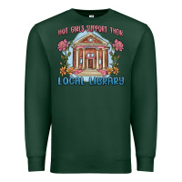 Sports Green hot girls support their local library Premium Sweatshirt - MaliasSmallBusiness