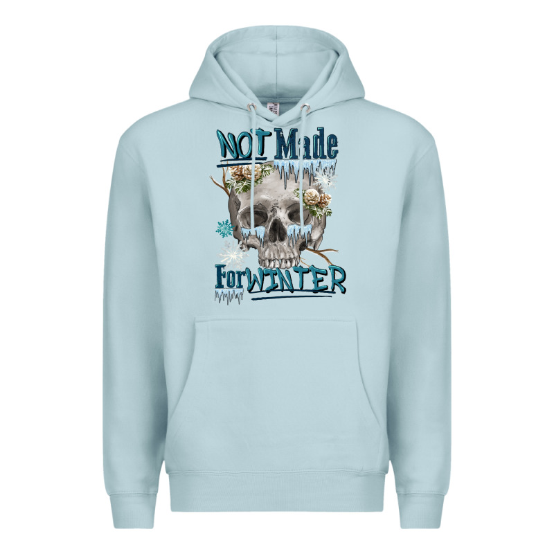 Not Made For Winter Skull Premium Hoodie by FaDigitalArtStudio | Teevron