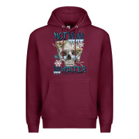 Burgundy not made for winter skull Premium Hoodie - FaDigitalArtStudio